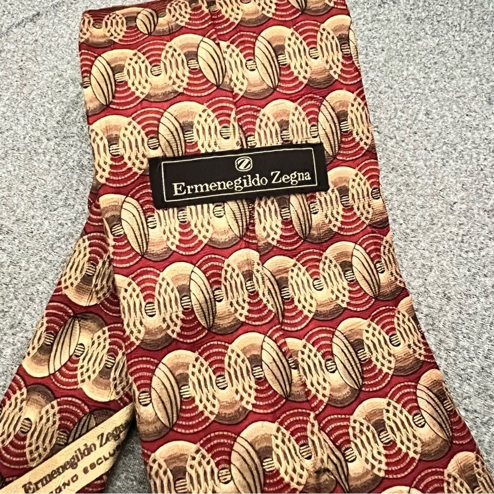 Ermenegildo Zegna Silk Designer Tie - Picture 7 of 7